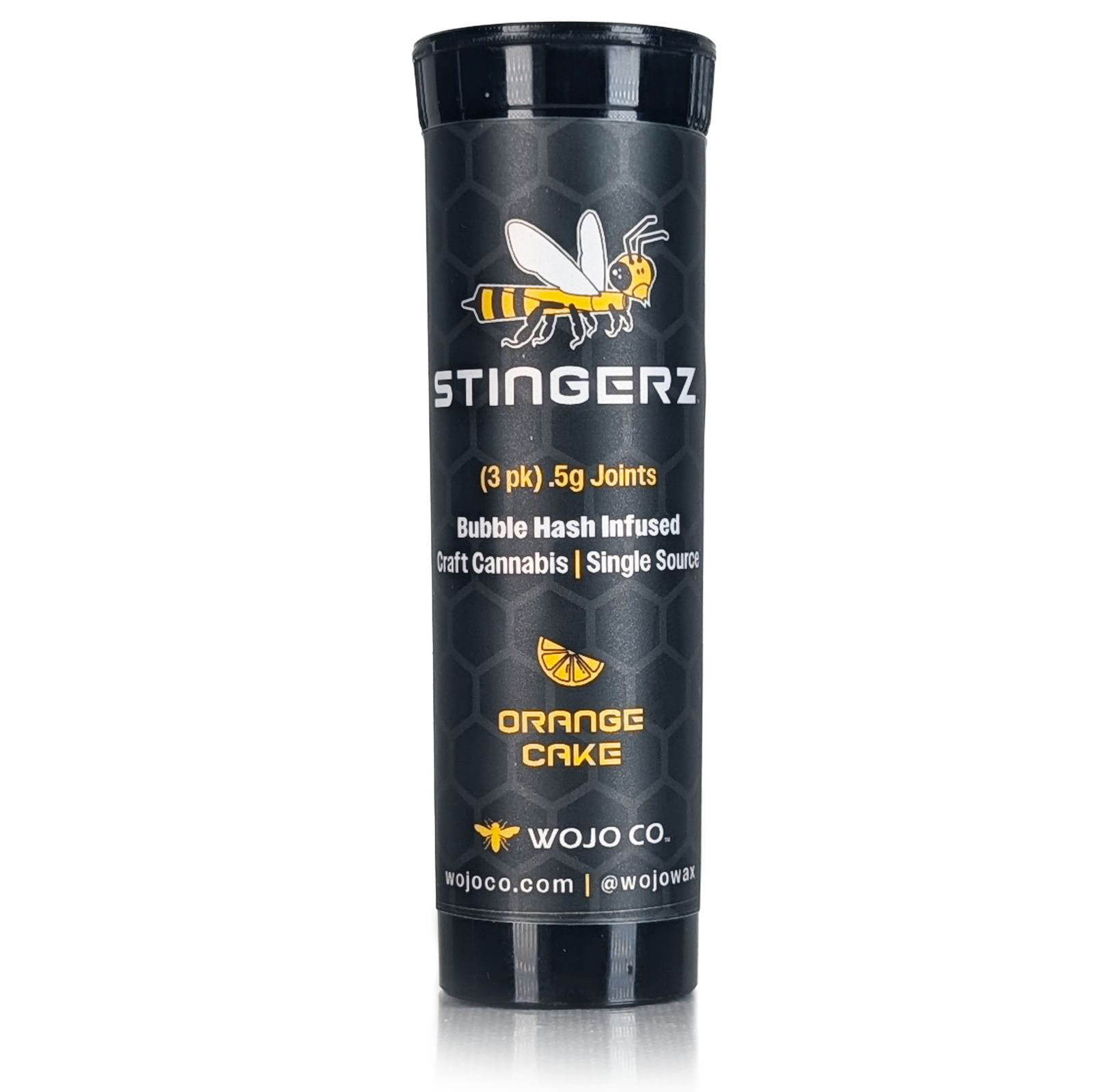 Photograph of product: ORANGE CAKE - STINGERZ - (3X.5G) BUBBLE au chocolat INFUSED PRE-ROLLS