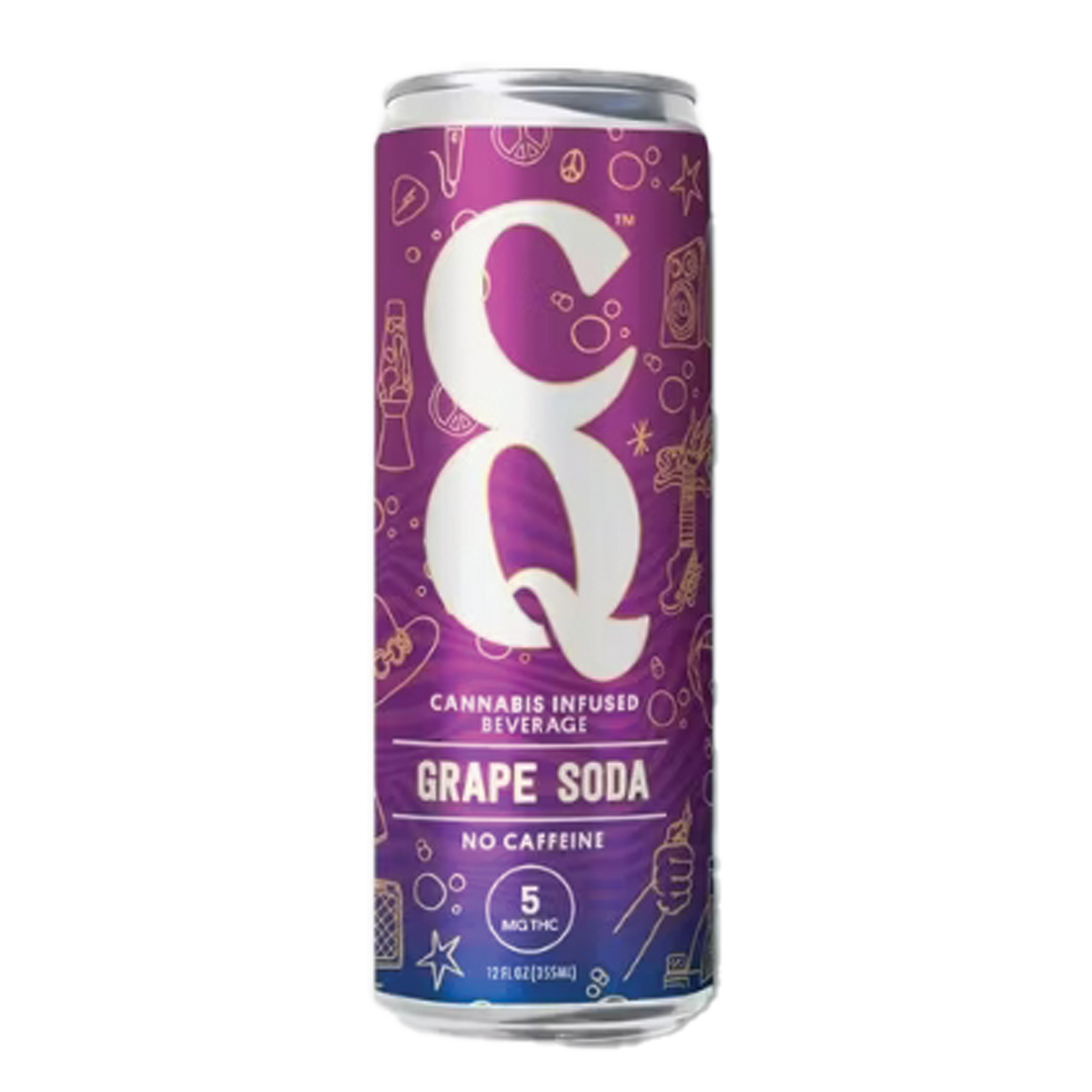 Photograph of product: 5MG HF CQ Grape Soda Beverage