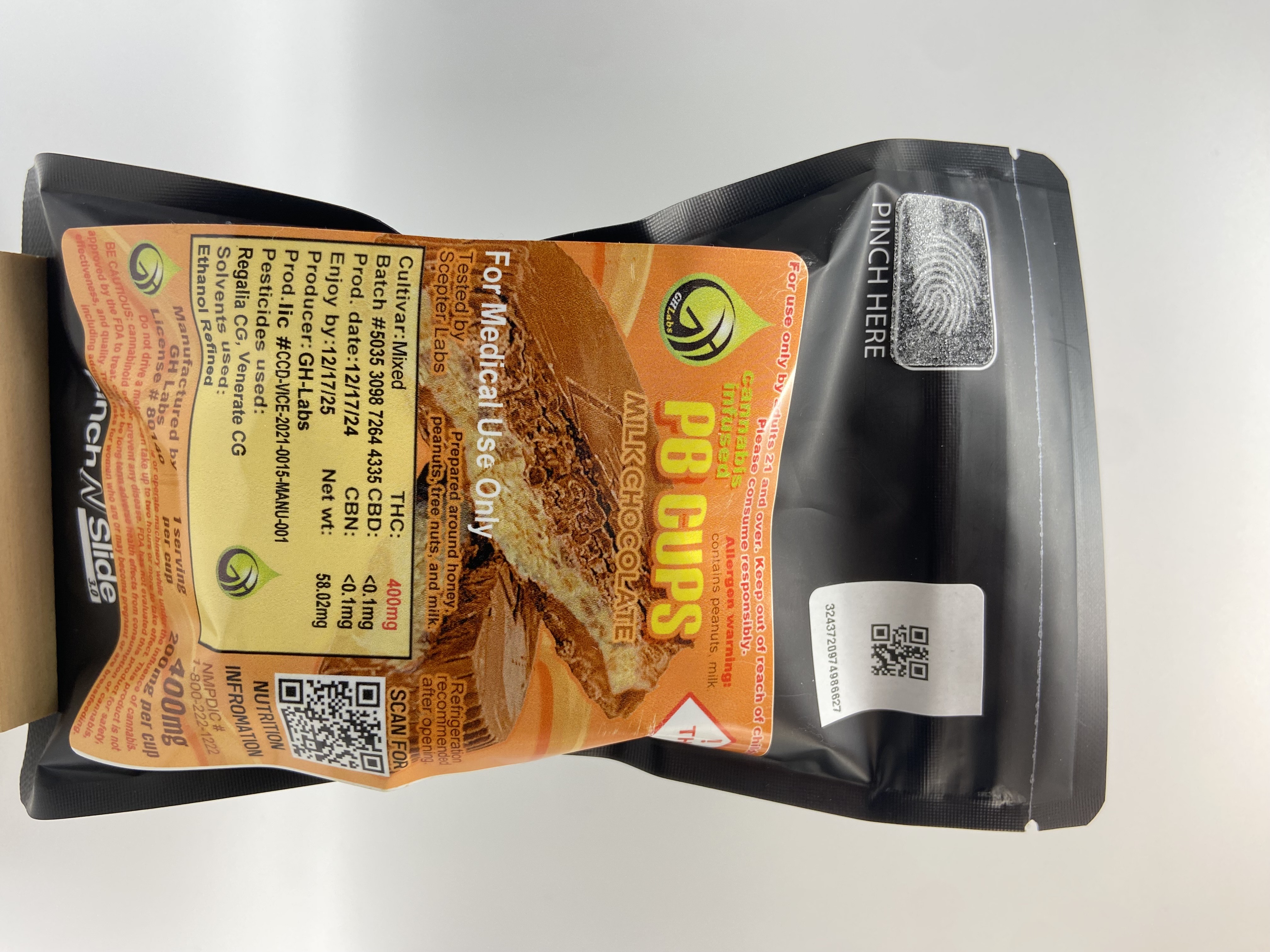 Photograph of product: GH Labs - Peanut Butter Cups - 400mg