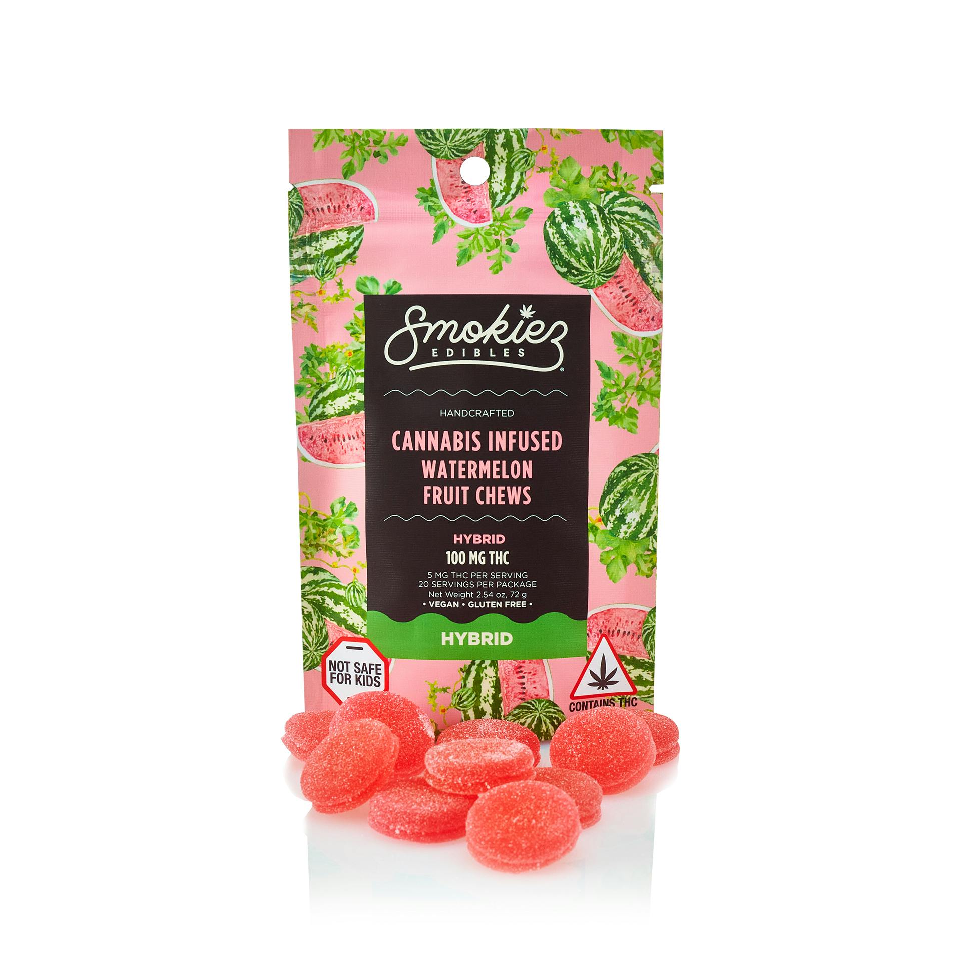 Photograph of product: Smokiez Sweet Watermelon (H) Gummies 5mg 20pc