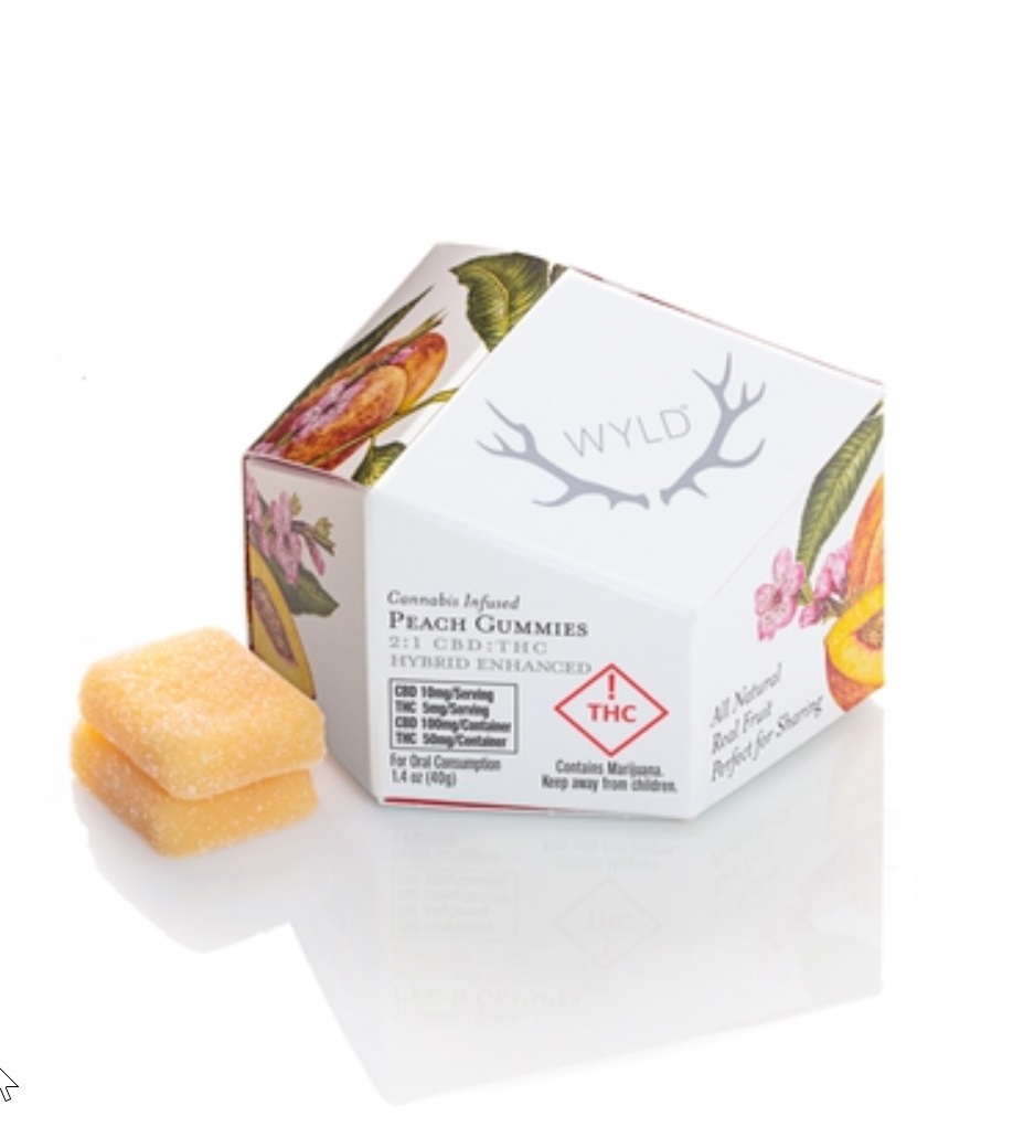 Photograph of product: WYLD Gummies Peach (H) 2:1 50mg