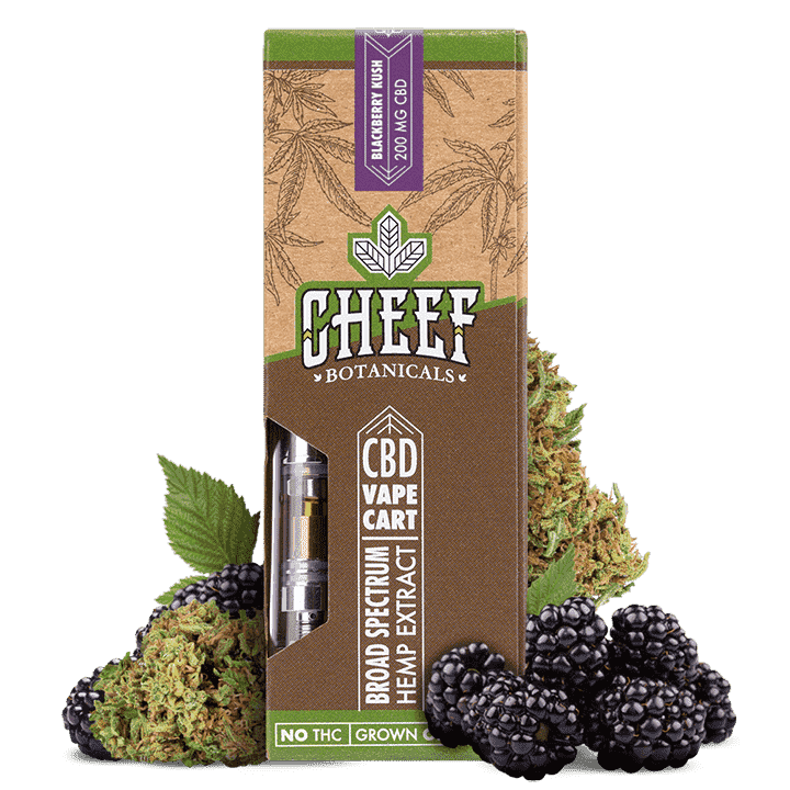 Photograph of product: CHEEF - CBD VAPE CARTRIDGE - BLACKBERRY KUSH - 400mg