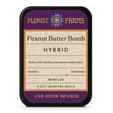 Photograph of product: Florist Farms - Peanut Butter Bomb (H) - 44% - Live Resin Infused Preroll 5pk