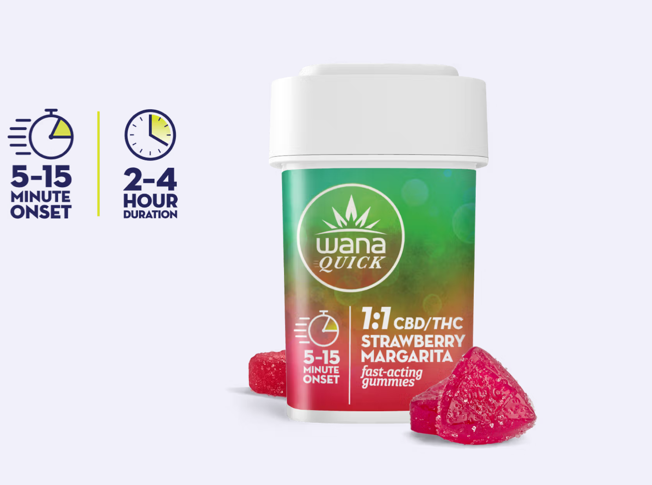 Photograph of product: Strawberry Margarita | 100mg THC/CBD | Wana