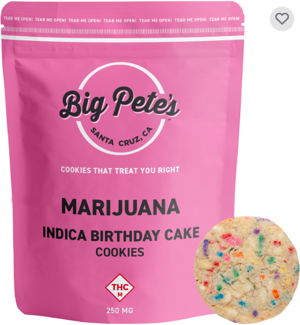 Photograph of product: BIG PETES TREATS 250MG BIRTHDAY CAKE COOKIE 10PK