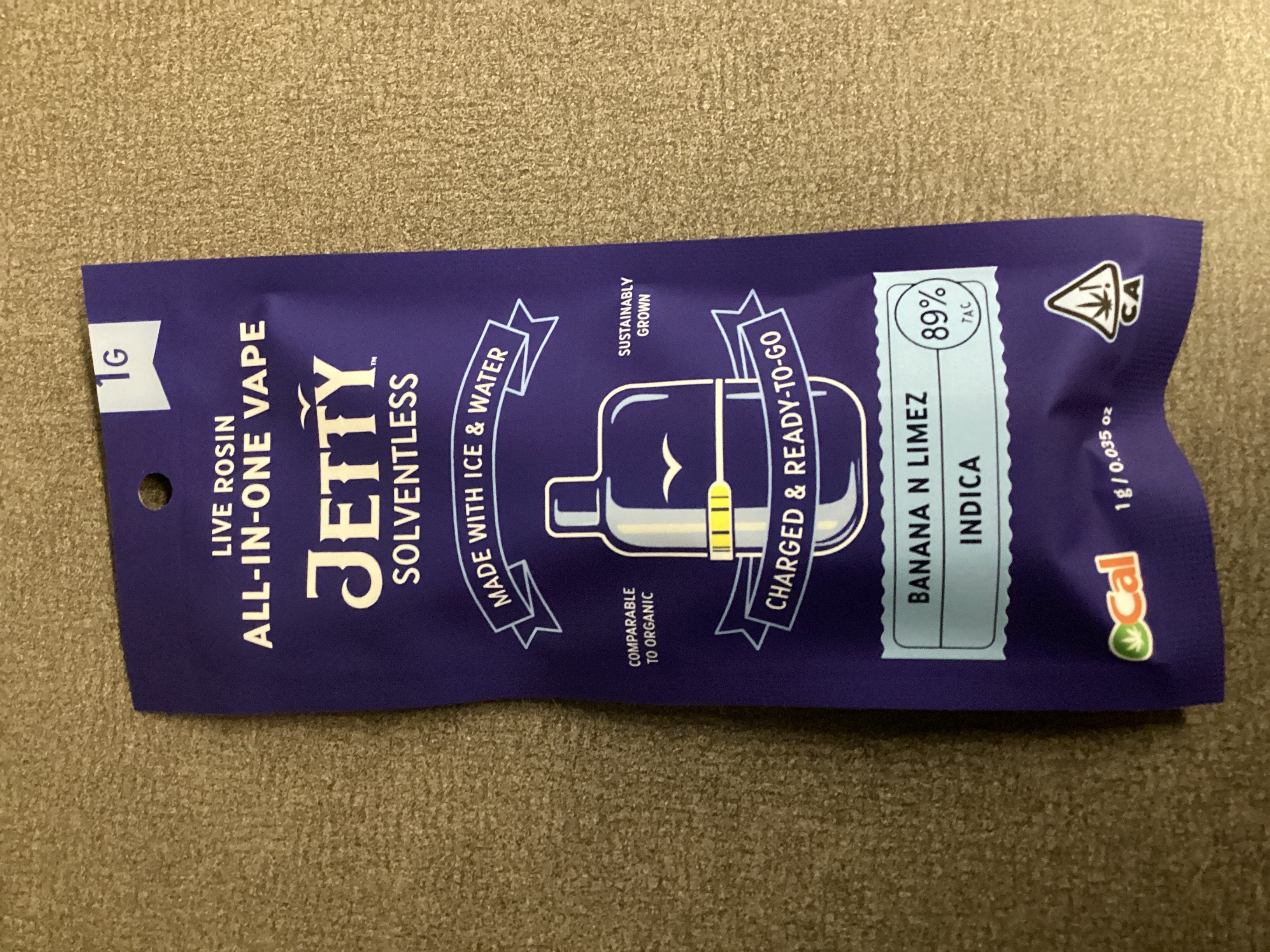 Photograph of product: JETTY - BANANAS N LIMEZ SOLVENTLESS MINI TANK DISPOSABLE