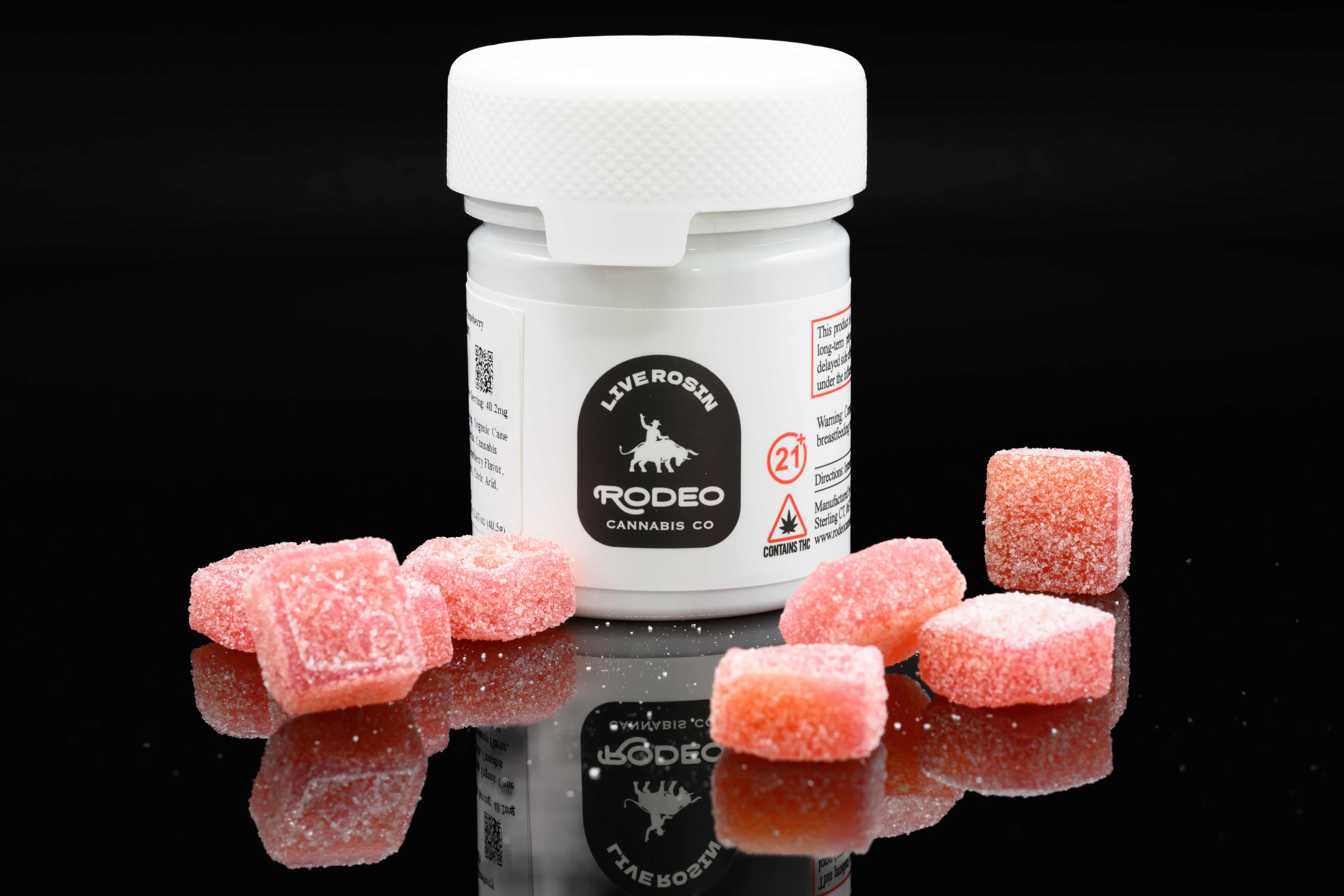 Photograph of product: Rodeo Live Rosin Strawberry Margarita Gummies T86 (H) 20 Pack - 00089