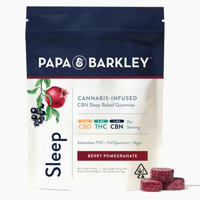 Photograph of product: Berry Pomegranate 1:1:1 Cbd:Thc:Cbn (20pk/100mg) Gummies [I]