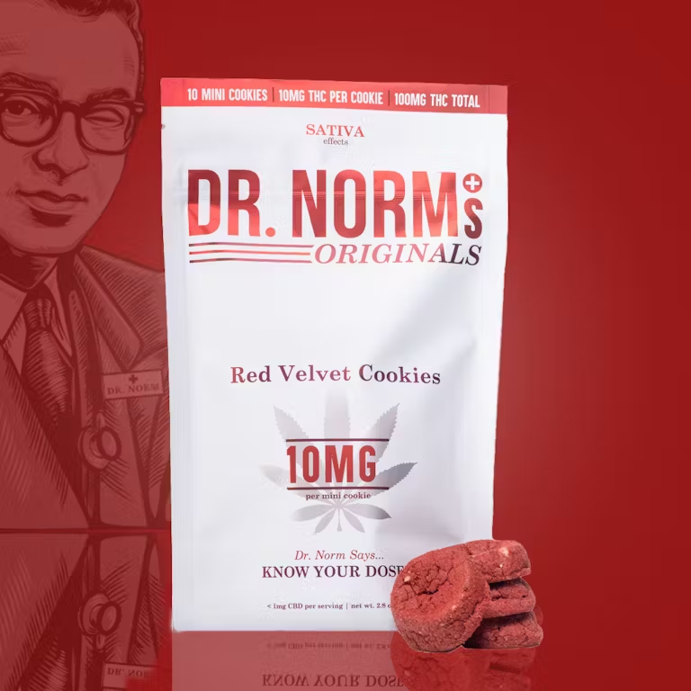 Photograph of product: DR NORMS RED VELVET $22 | NON-OUID! ACCESSORY $20.5 | OUID! GOOD $1.5 | EXCISE TAX $0.29