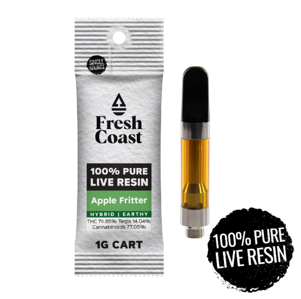 Photograph of product: Apple Fritter | Pure Live Resin 510 Thread | Fresh Coast