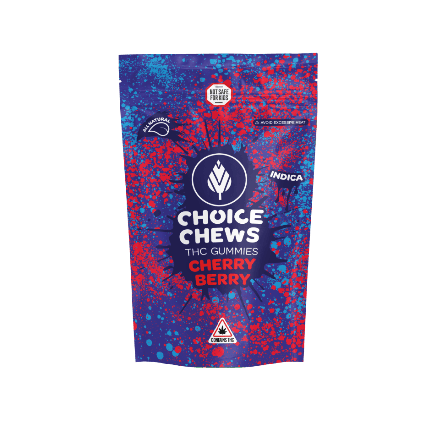 Photograph of product: 100mg Choice Chews - Cherry Berry