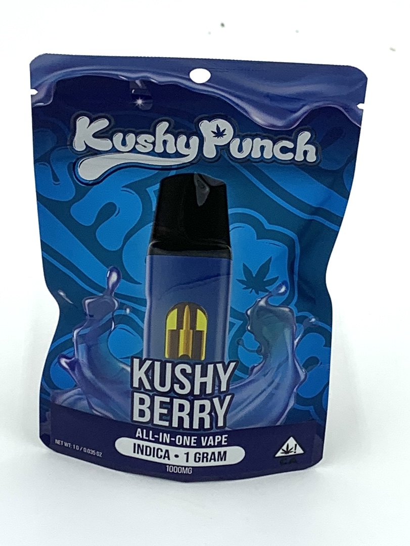 Photograph of product: Kushy Berry 1g AIO By Kushy Punch