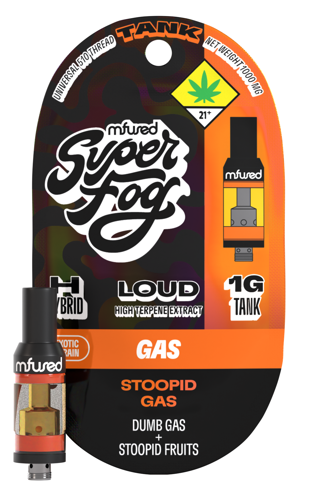 Photograph of product: MFUSED - Cartridge - Stoopid Gas Loud Tank