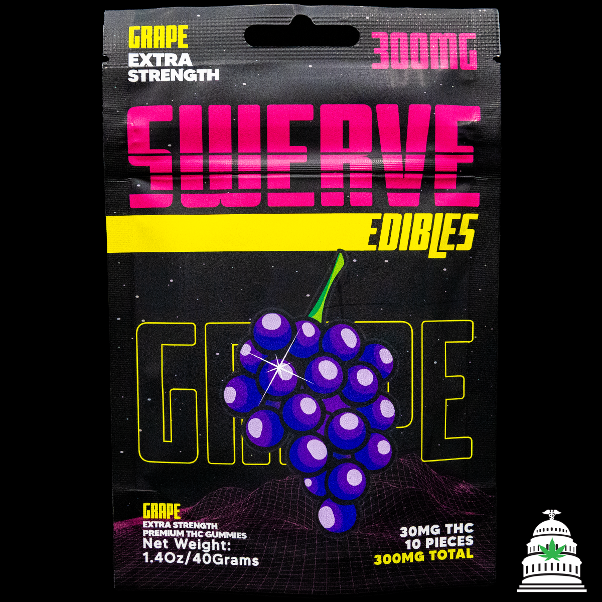 Photograph of product: Grape - 300mg Swerve Edible