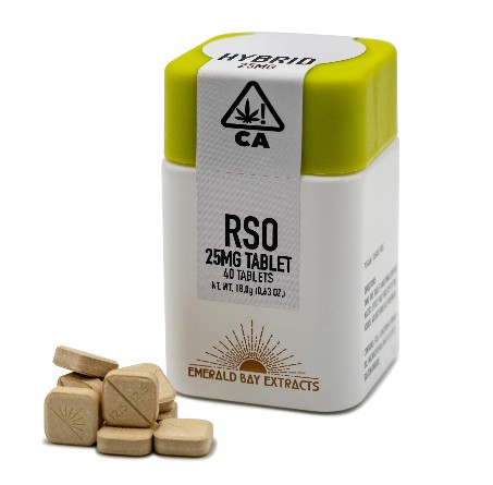 Photograph of product: EMERALD BAY WELLNESS TROPICAL GELATO 25MG TABLET 40 PACK HYBRID 1000MG