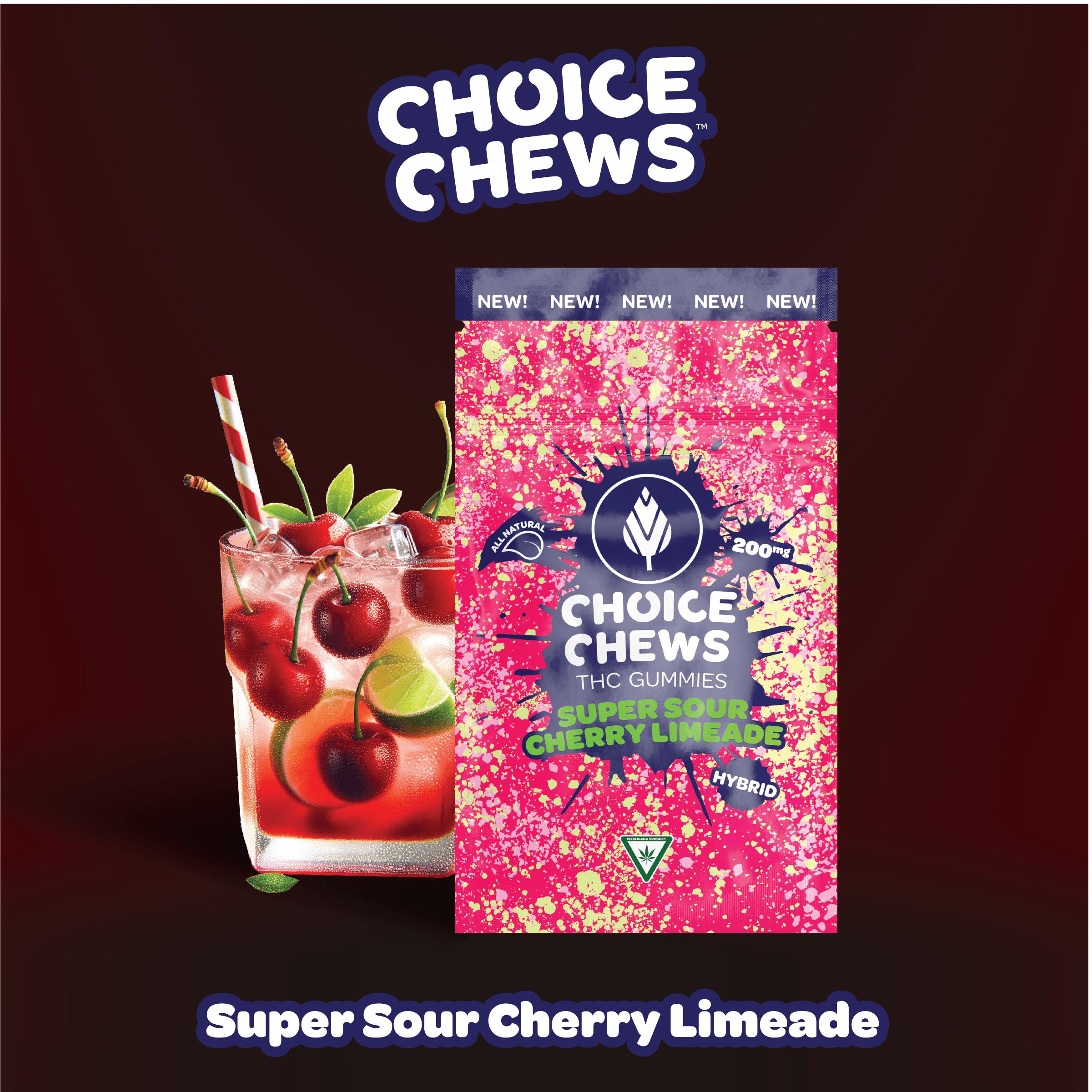 Photograph of product: Super Sour Cherry Limeade High Dose Gummies - 10 Pack