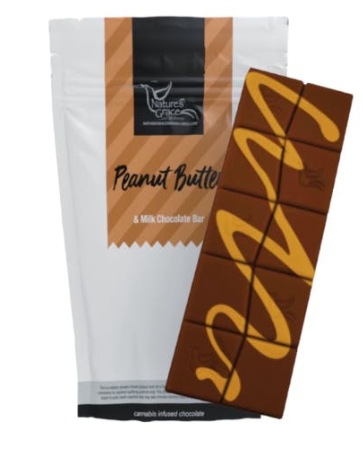 Photograph of product: NGW PEANUT BUTTER AND MILK CHOCOLATE BAR 100MG