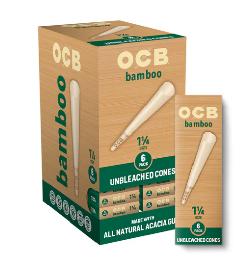 Photograph of product: OCB Bamboo Cones 1 1/4 Size | 6pk