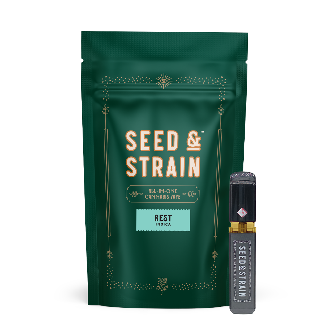 Photograph of product: Seed & Strain | Sticky Grapes (I-H) Disposable Vape Cart | 1g