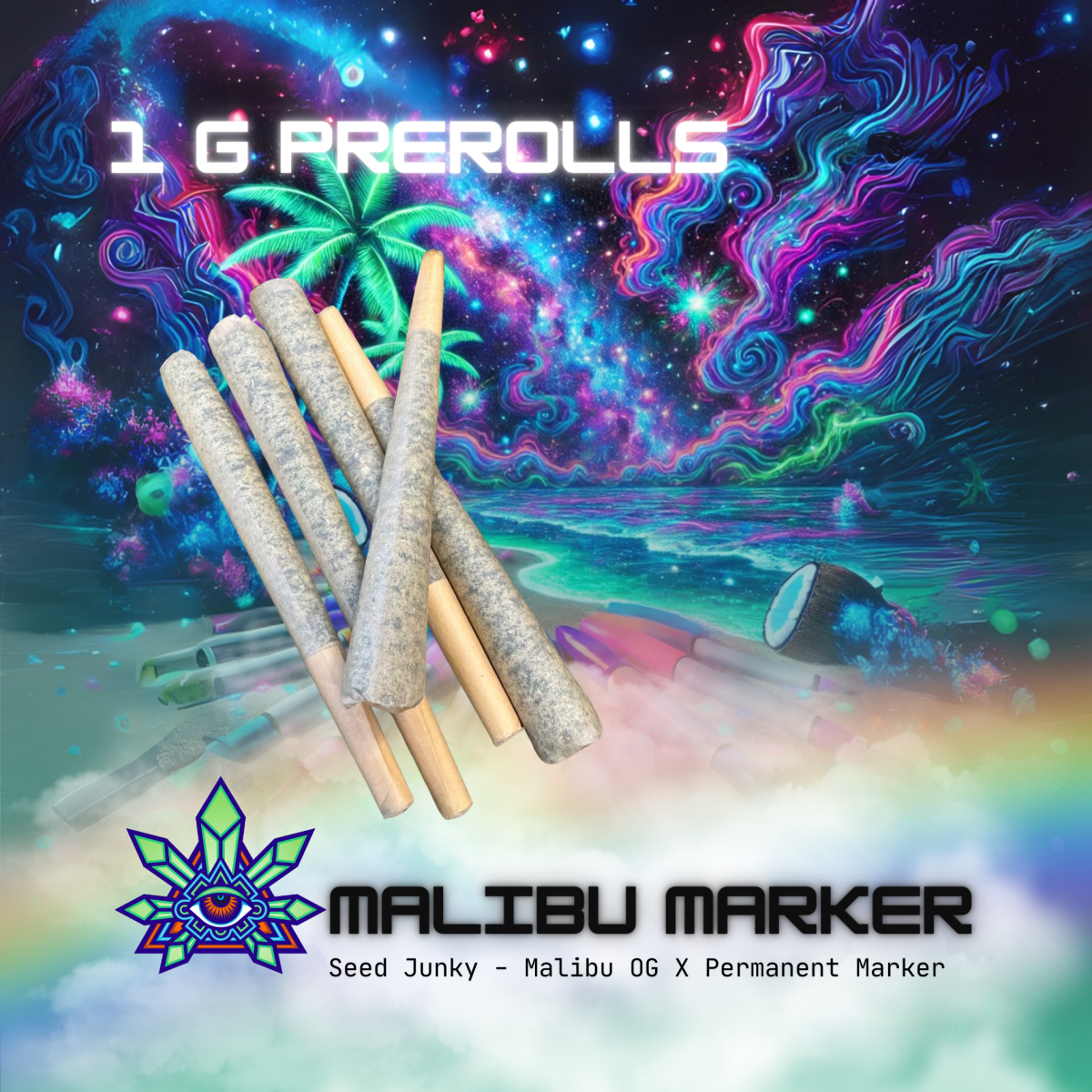 Photograph of product: Malibu Marker (Unpackaged) | 1g Pre-Roll