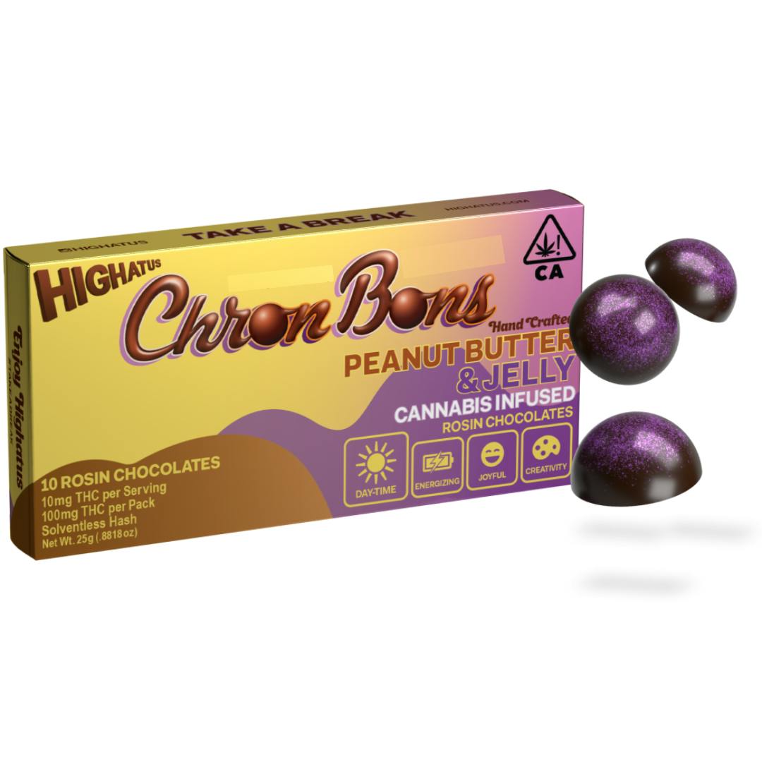 Photograph of product: PEANUT BUTTER & JELLY CHRONBONS 10PC (100MG) [S]