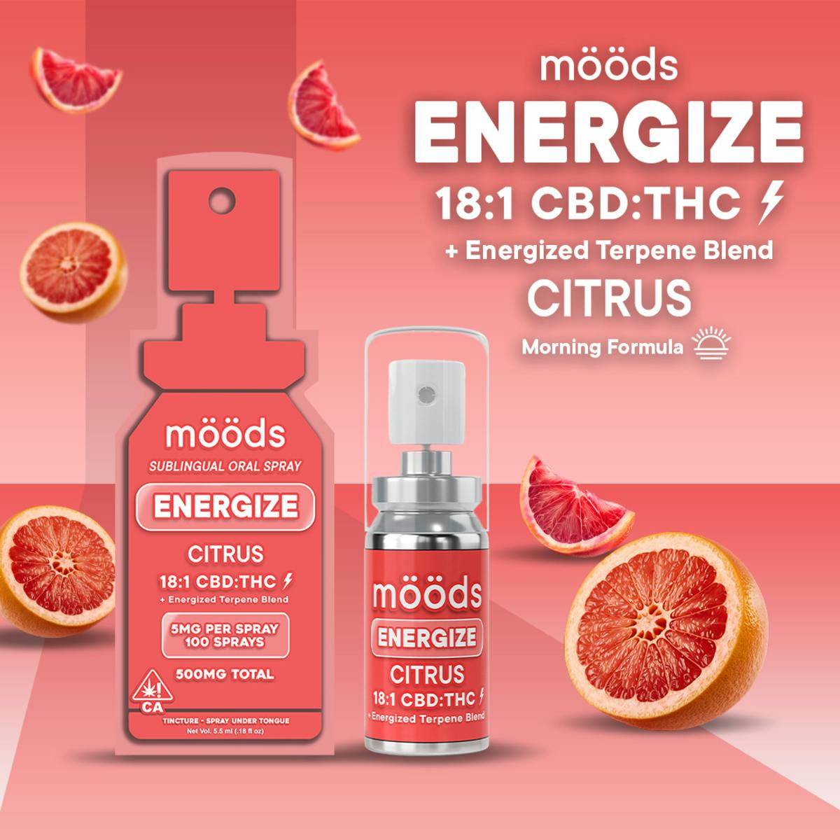Photograph of product: Moods - Energize 500mg Spray