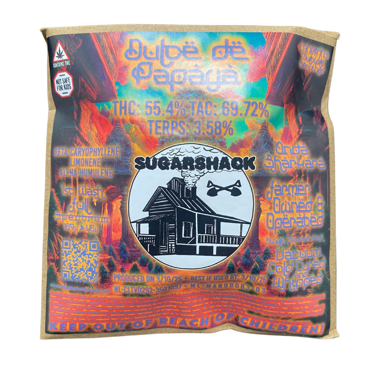 Photograph of product: Sugarshack Melts - Whipped Cold Cure Bubble au chocolat - Dulce de Papaya