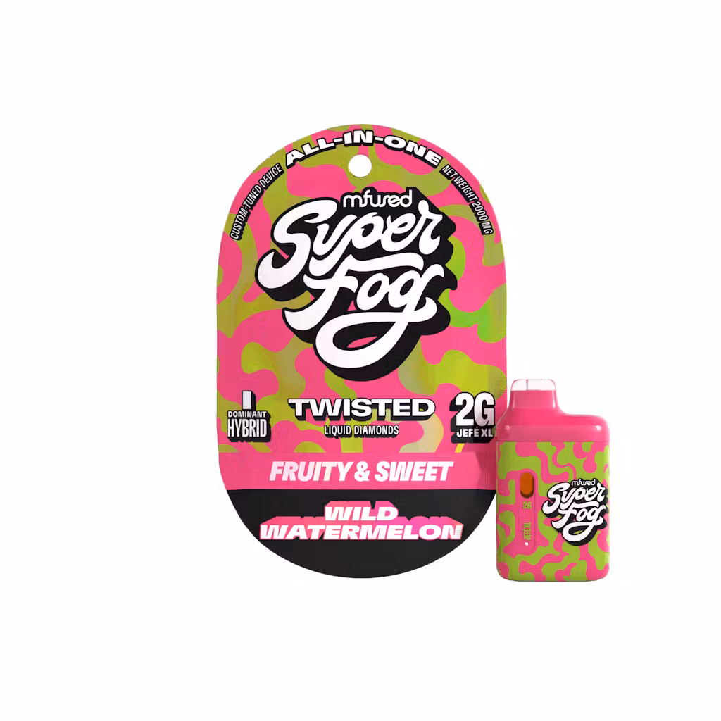 Photograph of product: MFUSED | Wild Watermelon | 2pk 1g Twisted Jefe AIO Disposable Vape