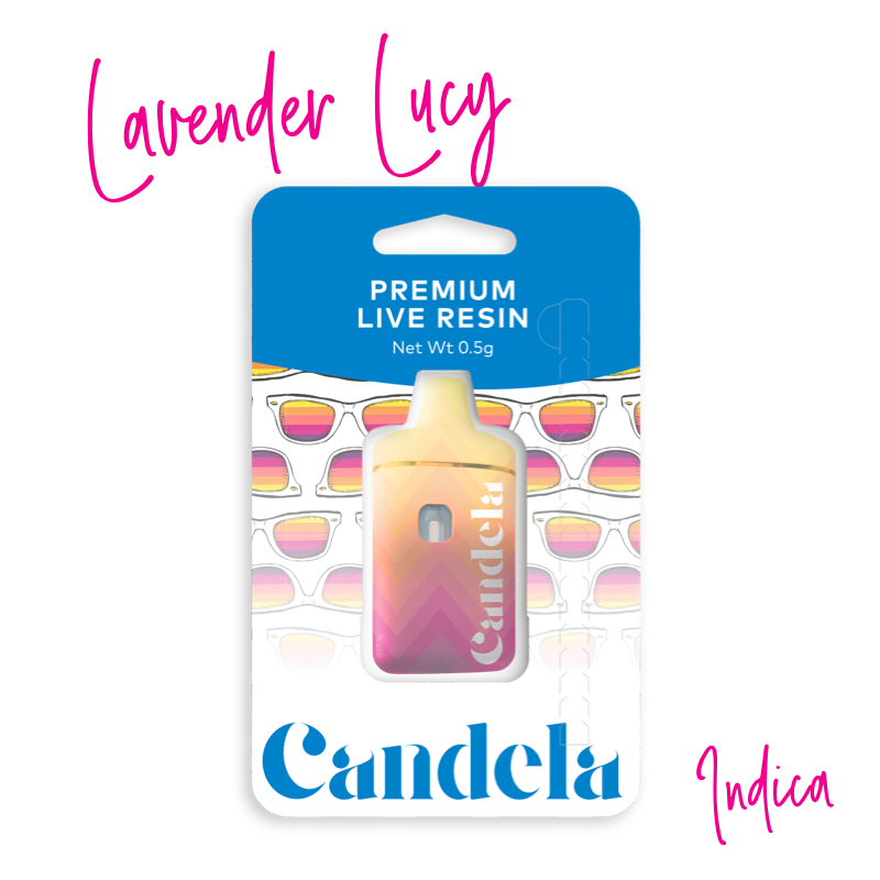 Photograph of product: Candela Lavender Lucy .5g Live Resin Disp Vape