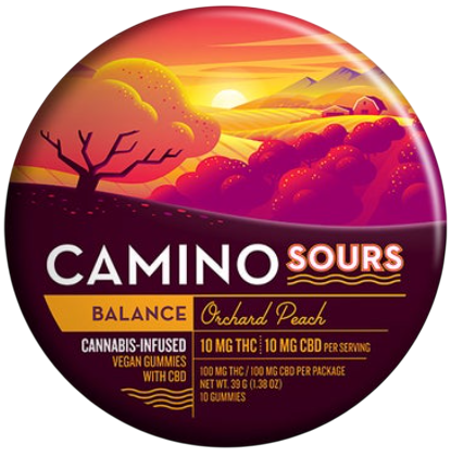 Photograph of product: Balance: Sour Orchard Peach - TH-oui:CBD Gummie 10 Pack (100mg)