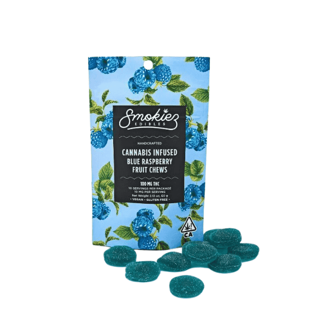 Photograph of product: BLUE RASPBERRY FRUIT CHEW GUMMIES