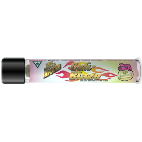 Photograph of product: Cali-Blaze Banana Cream Pie Hybrid Infused Pre-Roll 1.2g