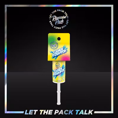 Photograph of product: Pressure Pack - Pre-Pack Flower - (3.5g) - **CANDY PUSH POP**