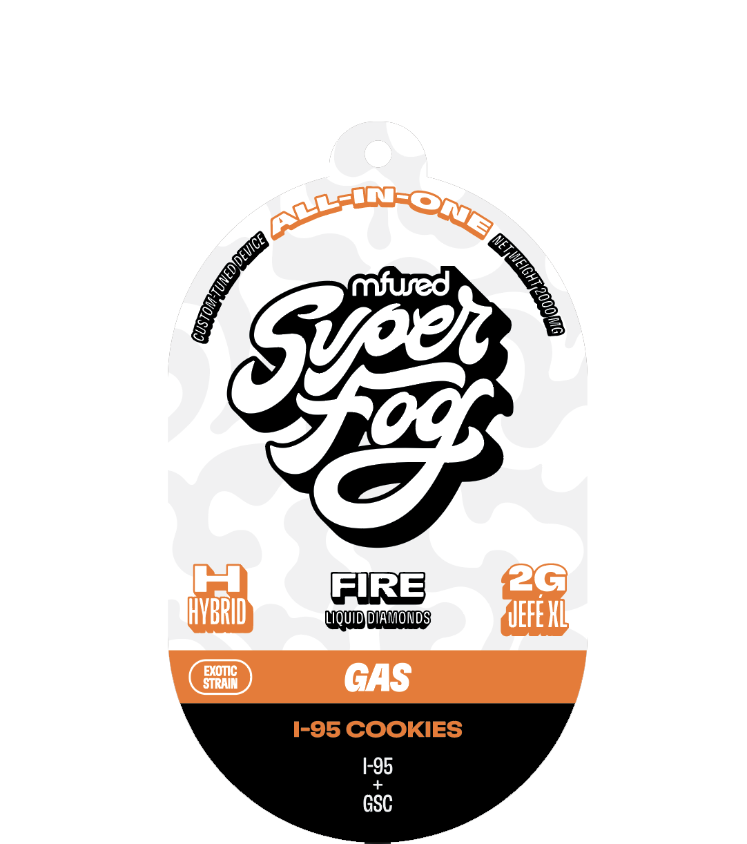 Photograph of product: Super Fog Fire I-95 Cookies Disposable Vape 2g