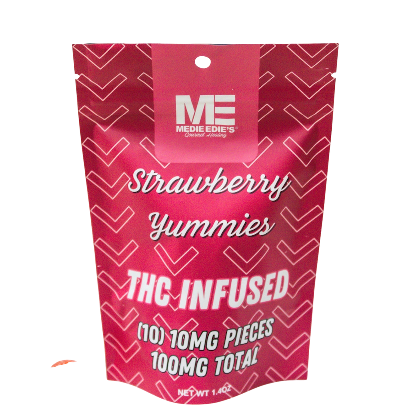 Photograph of product: Medie Edie's 100mg (10x10mg) Yummies - Strawberry