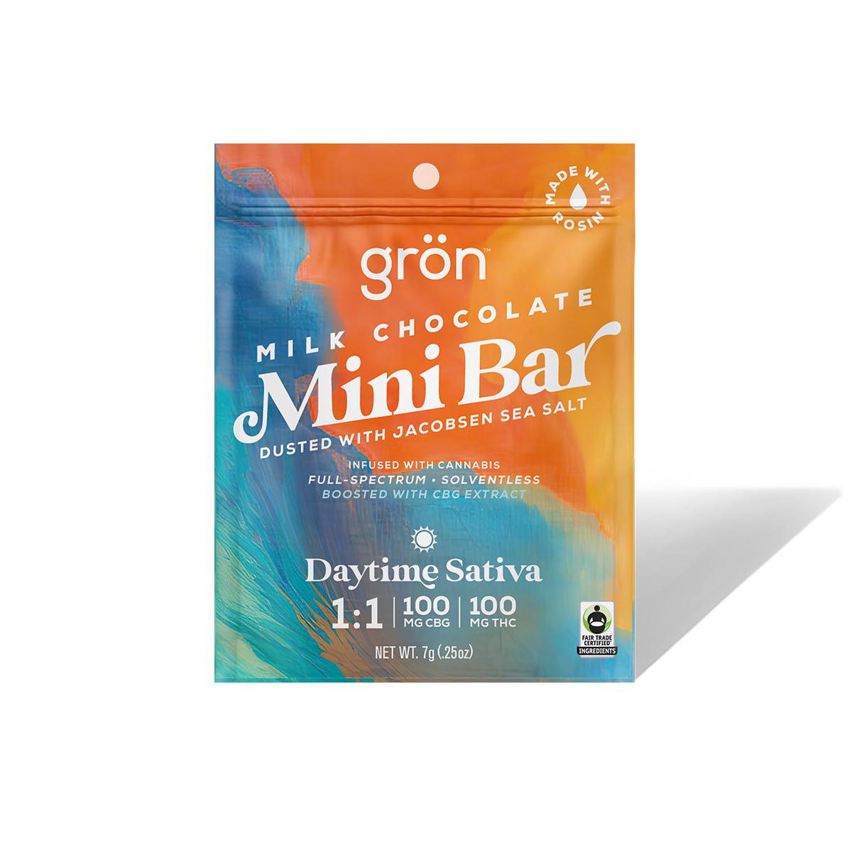 Photograph of Product: 1:1 Milk Chocolate Mini Bar - Daytime Sativa - CBG/THC