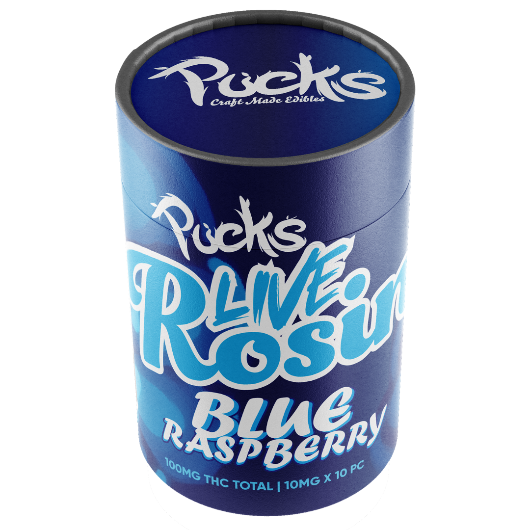 Photograph of product: Blue Raspberry Live Rosin Gummies