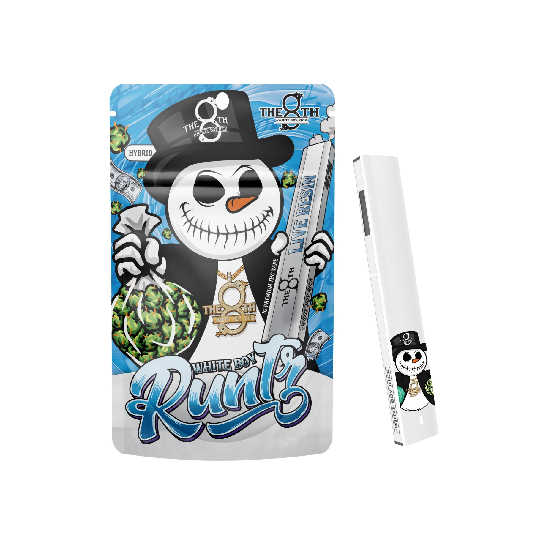 Photograph of product: The 8th by White Boy Rick White Runtz All-In-One Vape Rec