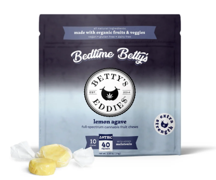Photograph of product: Bedtime Betty's "Lemon Agave Melatonin" Chews [10mg TH-oui]