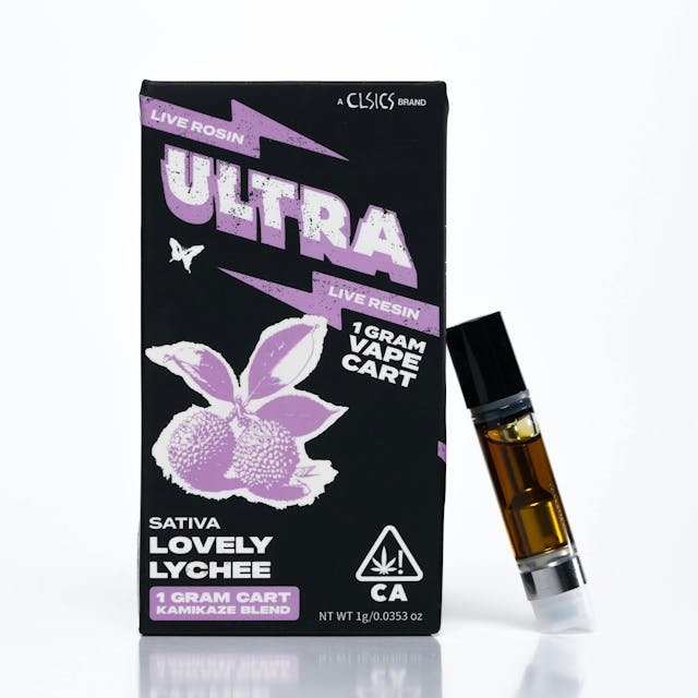 Photograph of product: Ultra Lovely Lychee - Live Rosin/Live Resin Vape Cartridge 1g - 