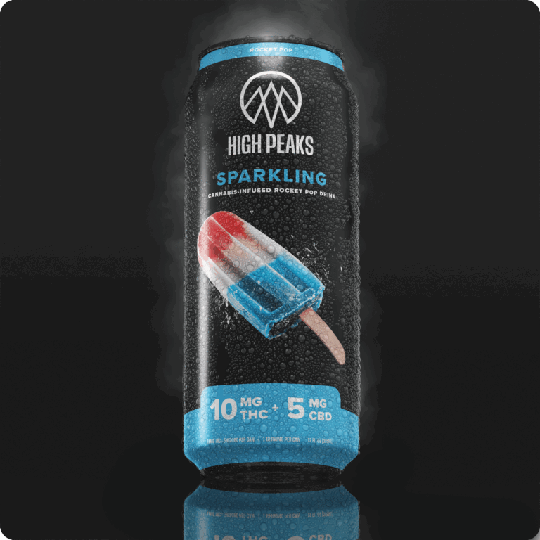 Photograph of product: HIGH PEAKS | 2:1 BEVERAGE | ROCKET POP | 12OZ SINGLE