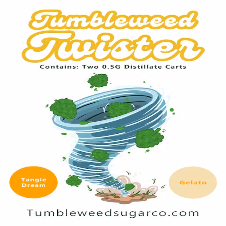 Photograph of product: Twister: Tangie Dream & Gelato Vape 0.5g, 2pk