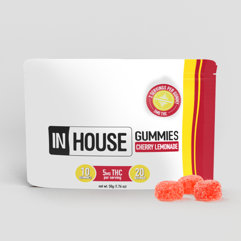 Photograph of product: InHouse | Cherry Lemonade Gummies | 100mg