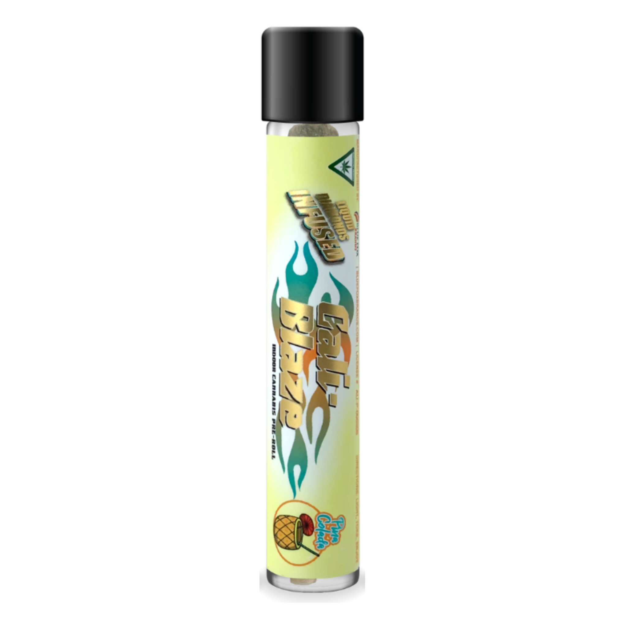 Photograph of product: Cali-Blaze - Liquid Diamond Pre-roll 1.2g - Pina Colada - Oui'd