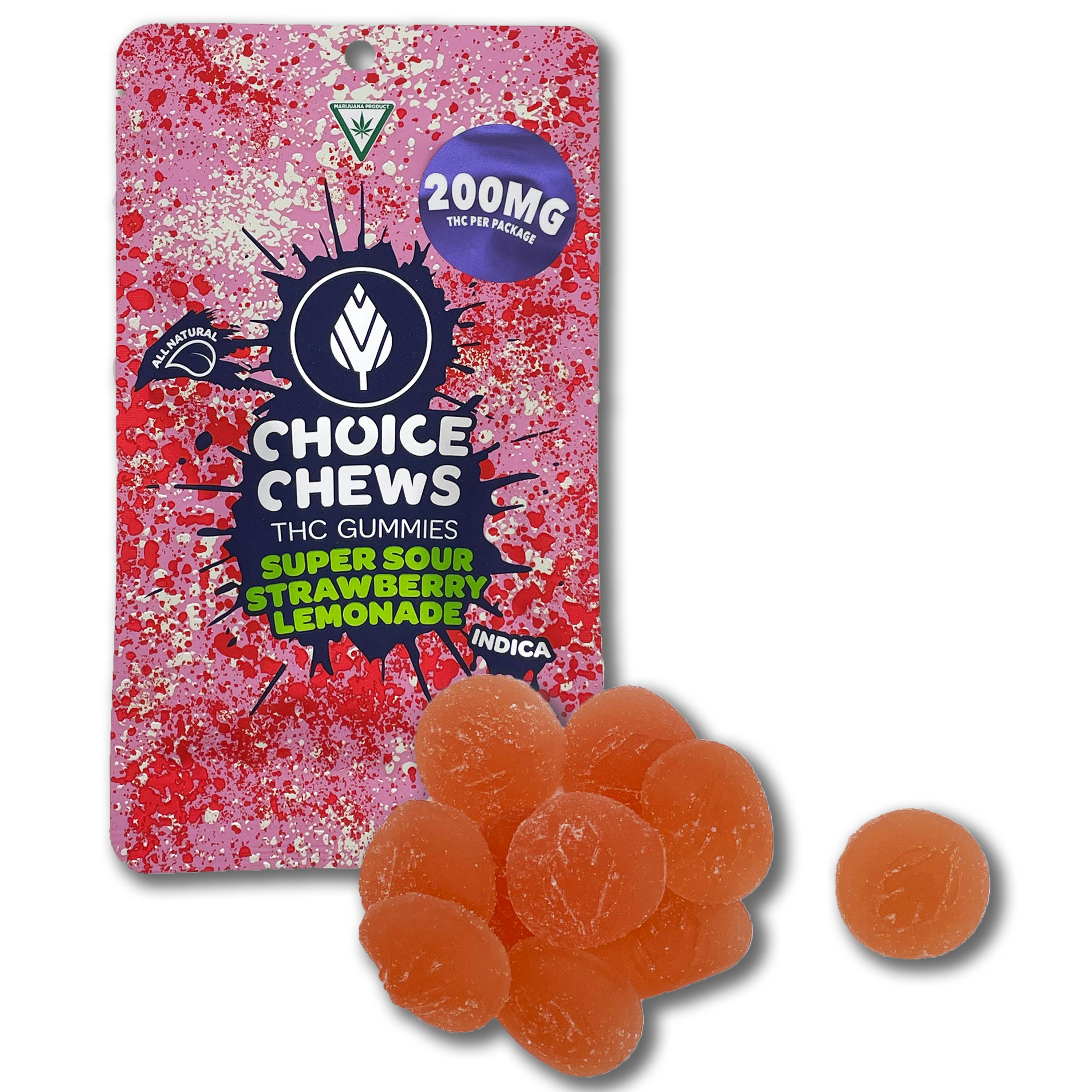 Photograph of product: AU Choice: Super Sour Strawberry Lemonade 200mg