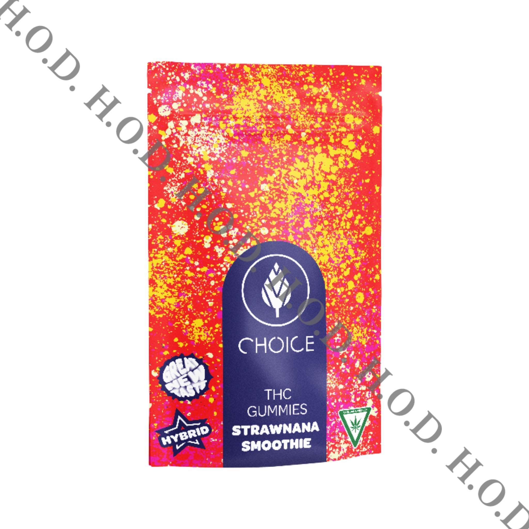 Photograph of product: Choice Strawnana Smoothie Gummies 200mg