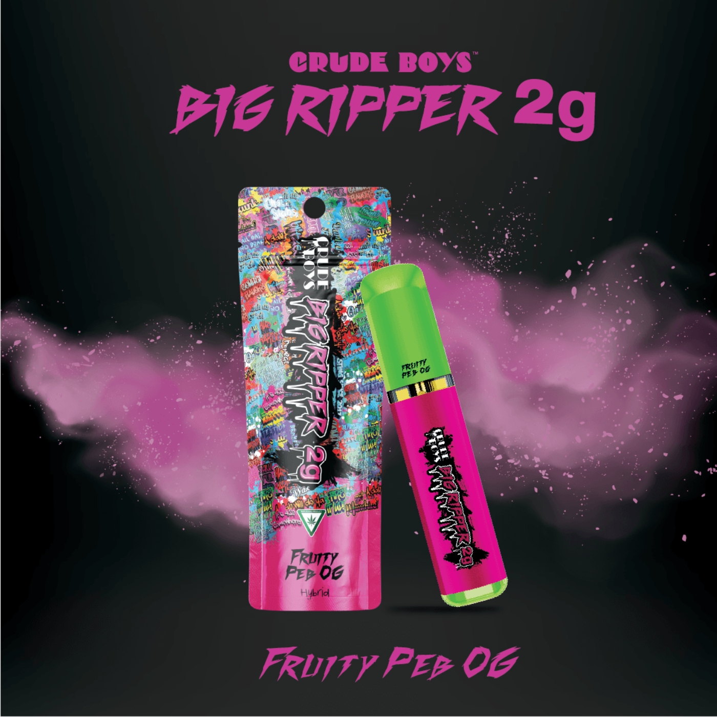 Photograph of product: Crude Boys - Fruity Pebblez Big Ripper Disposable