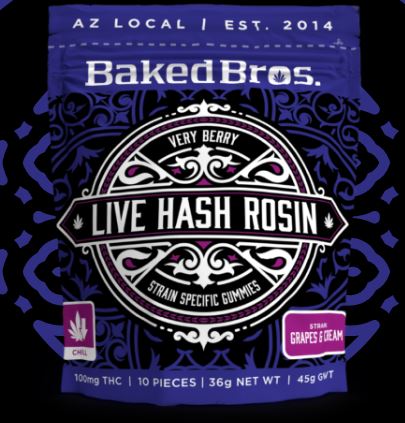 Photograph of product: Baked Bros |  Very Berry Rosin Gummies 100mg