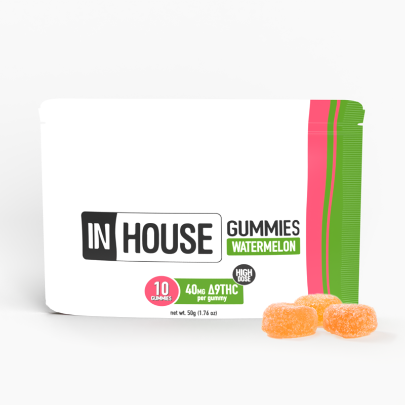 Photograph of product: In-House 100mg Gummies - Watermelon 5mg CBG (Fast Acting)