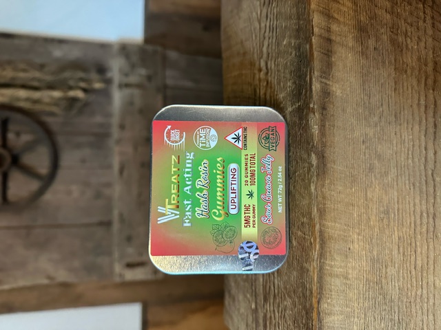 Photograph of Product: Vtreatz Sour Guava Jelly Fast Acting Hash Rosin Uplifting 5mg 20 pack